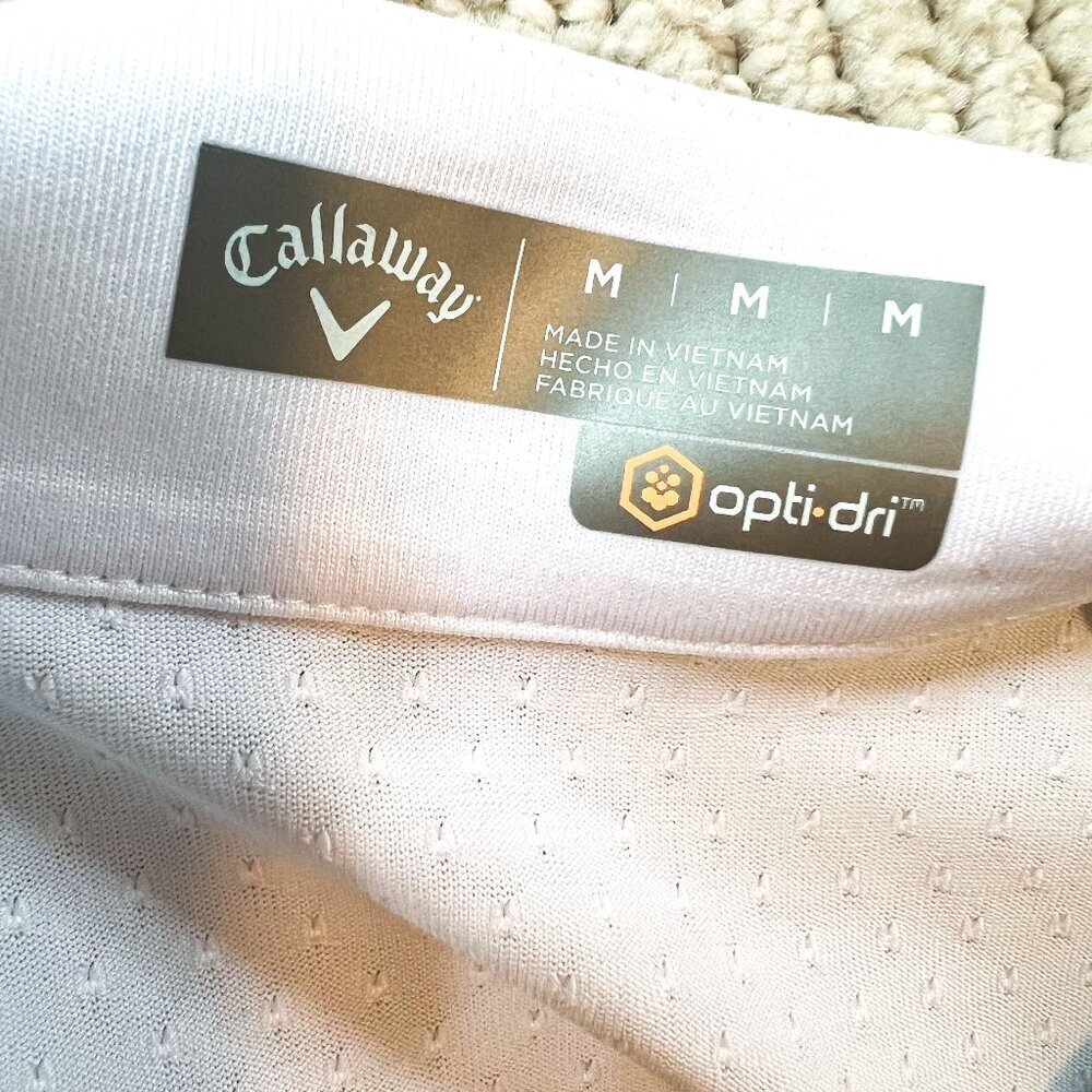 NEW Callaway Women's Ventilated Kaleidoscope Mock Short Sleeve Golf Polo Shirt - Picture 5 of 7